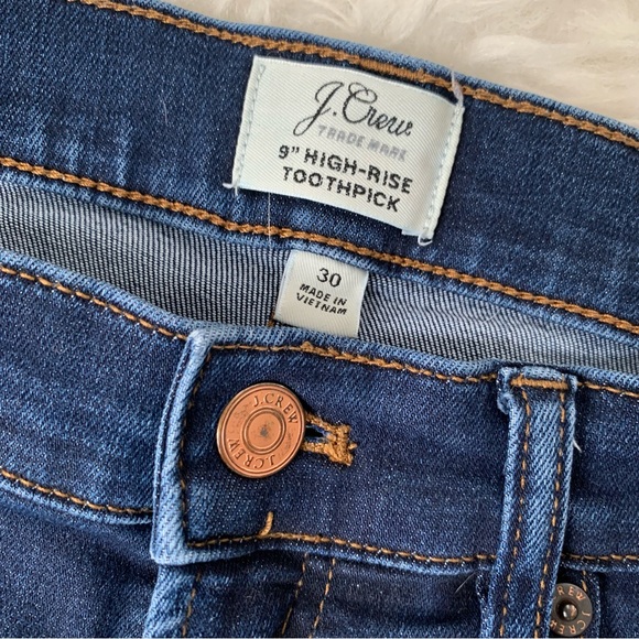 J.Crew toothpick denim jeans Size 30 cotton blend with stretch - Picture 6 of 10